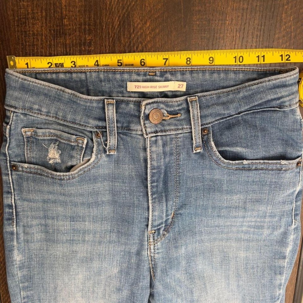 Women's Denim Jean Levi Strauss & Co. 721 High Rise Skinny Size 27(4) - Picture 3 of 8